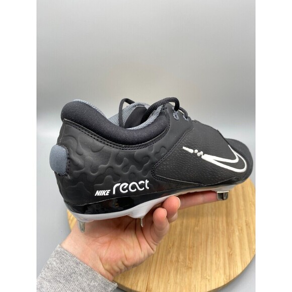 Nike Softball Cleats Womens 12 Hyperdiamond 4 Elite Black White Shoe CZ5917-005 - Picture 13 of 16